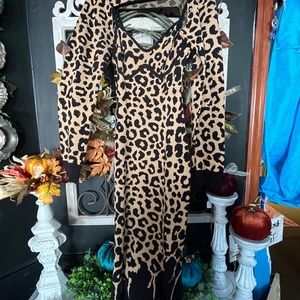 Leopard two piece dress
